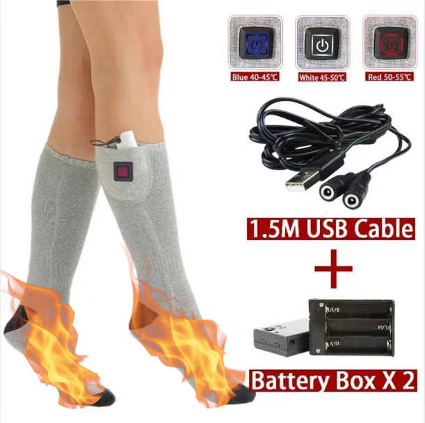 Heated Socks with Adjustable Temperature