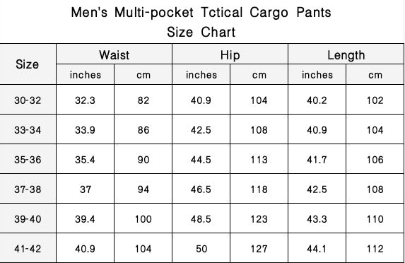 Men's Multi-pocket Tctical Cargo Pants - Buy 2 Pcs Get Free Shipping
