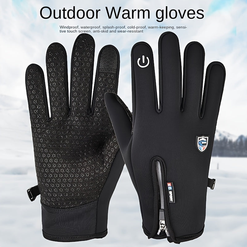 Glamchase™ Outdoor Sports Gloves Short Plus Velvet Windproof Waterproof