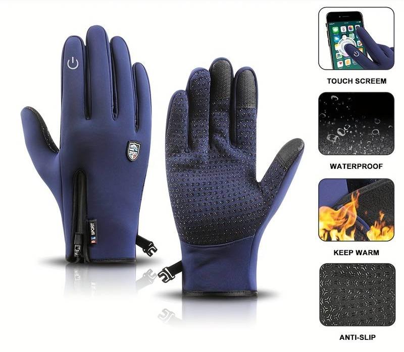 Glamchase™ Outdoor Sports Gloves Short Plus Velvet Windproof Waterproof