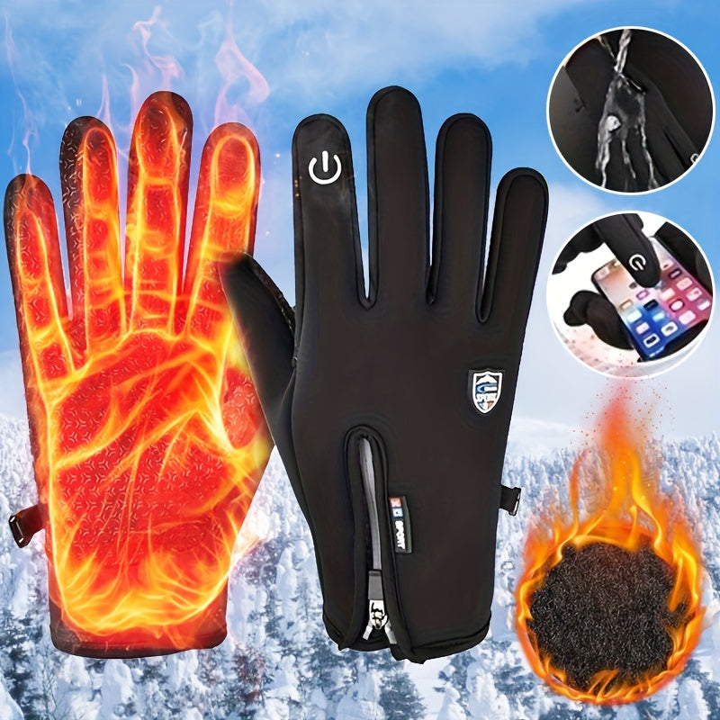 Glamchase™ Outdoor Sports Gloves Short Plus Velvet Windproof Waterproof