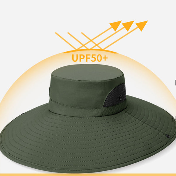 Men's outdoor sun hat with large brim