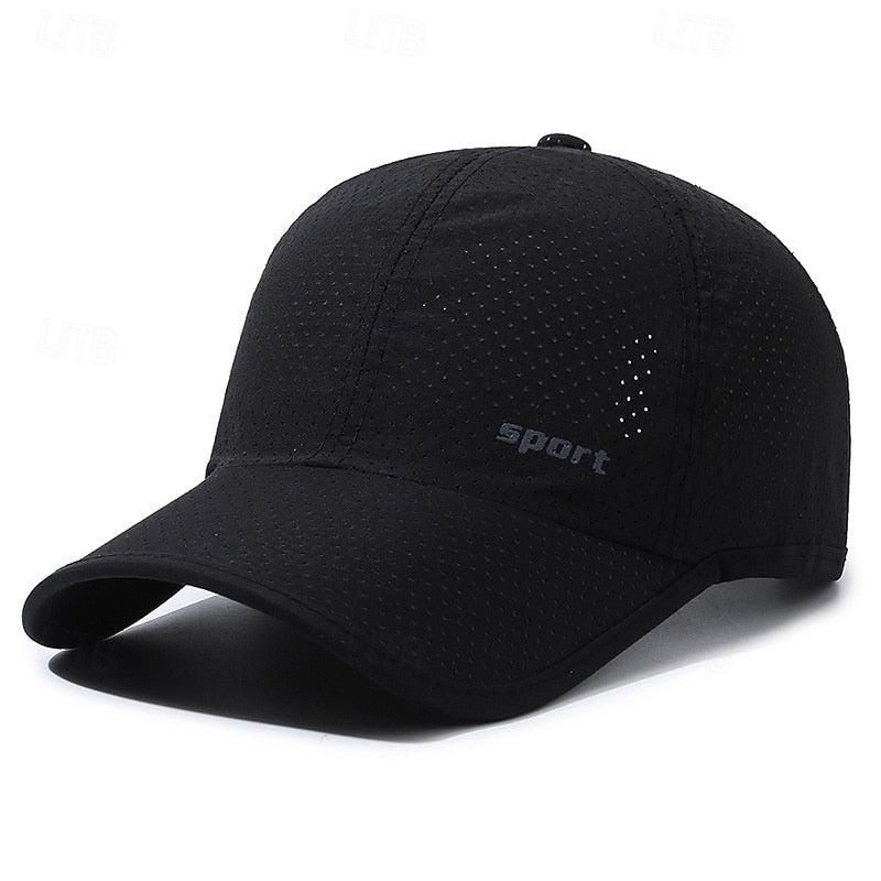 Baseball Cap Tennis Cap Men's Cap Letter & Number Sun Protection Moisture Wicking Breathable for Tennis Baseball Pickleball Summer