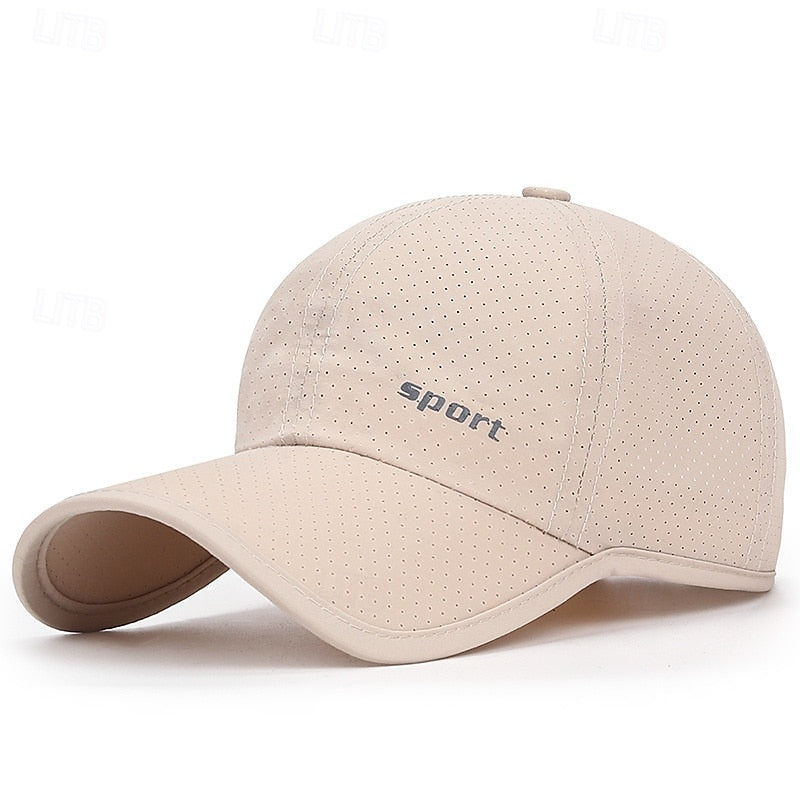Baseball Cap Tennis Cap Men's Cap Letter & Number Sun Protection Moisture Wicking Breathable for Tennis Baseball Pickleball Summer