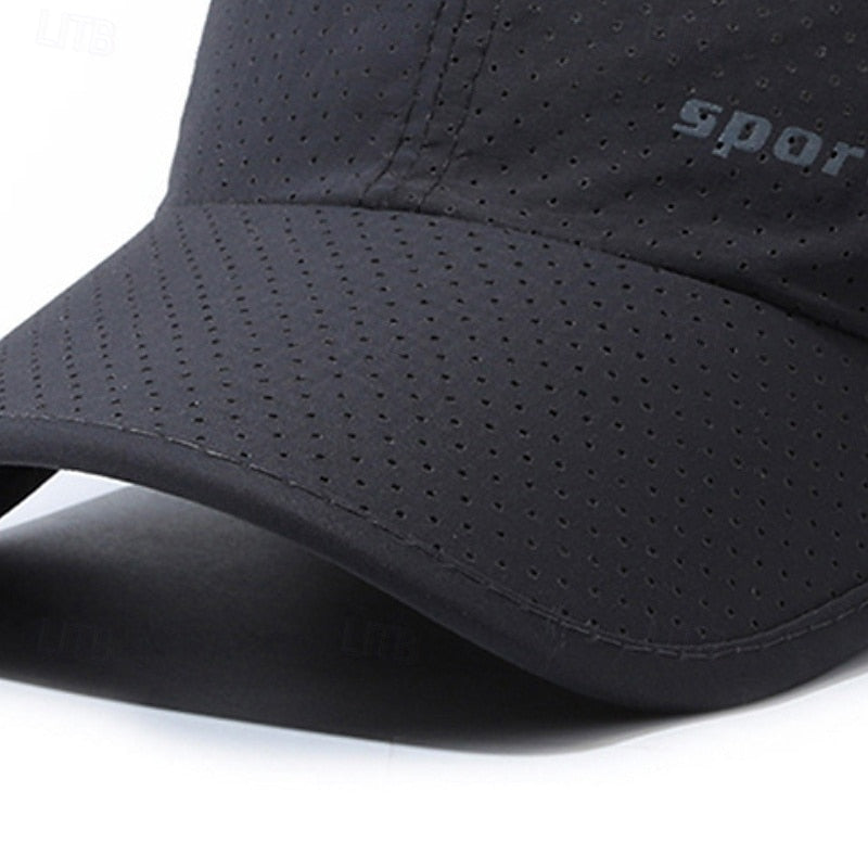 Baseball Cap Tennis Cap Men's Cap Letter & Number Sun Protection Moisture Wicking Breathable for Tennis Baseball Pickleball Summer